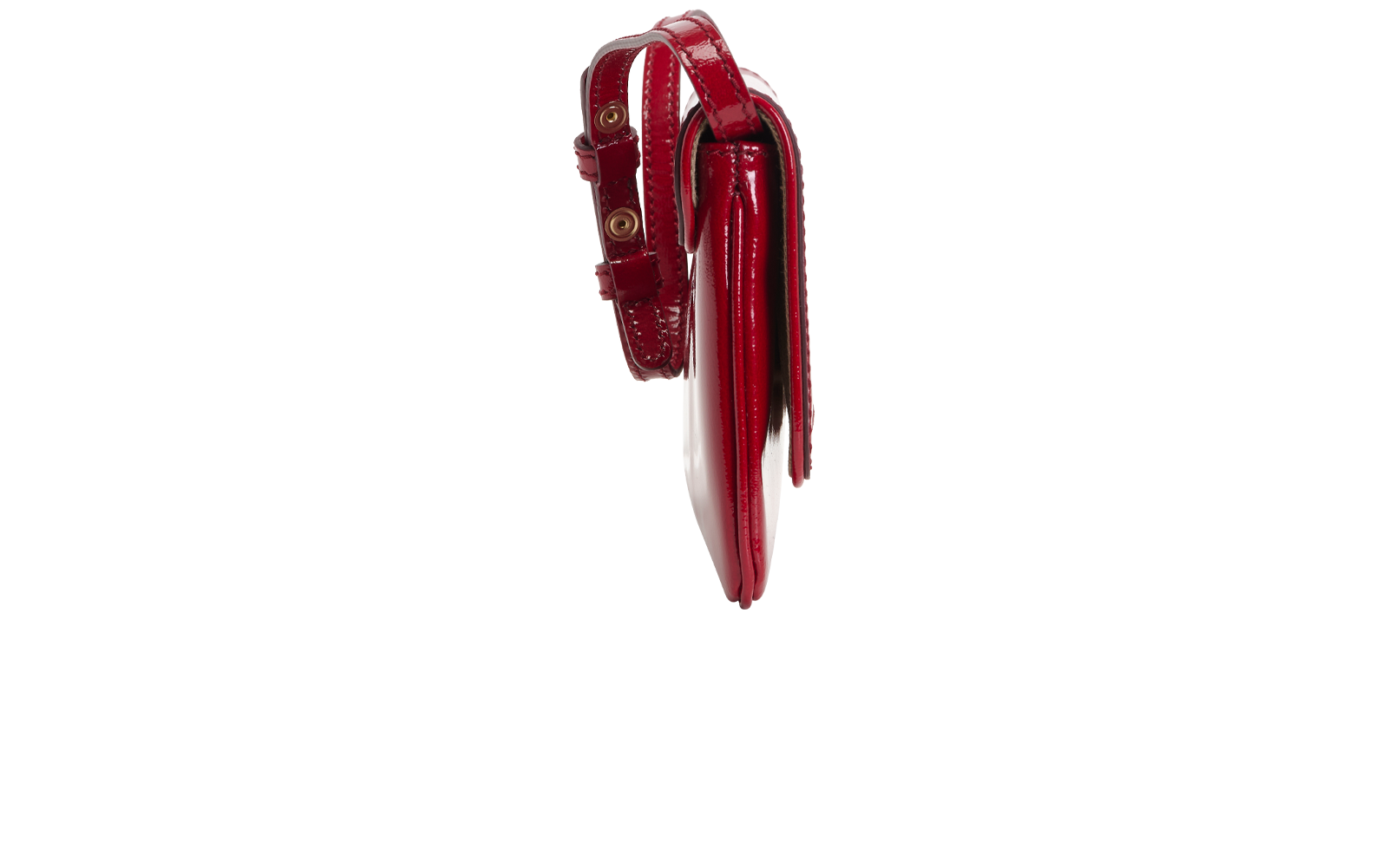 Vintage Triomphe Clutch, &pound;550, Handbags, Red, Patent Leather, Side view